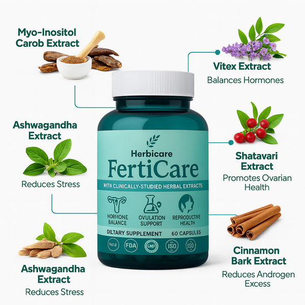 FertiCare – Herbal PCOS & Fertility Support Capsules