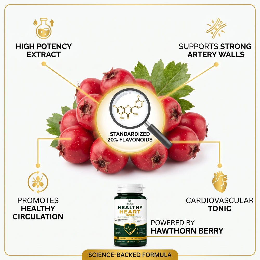 Healthy Heart Plus – Hawthorn Berry Supplement for Heart & Circulation